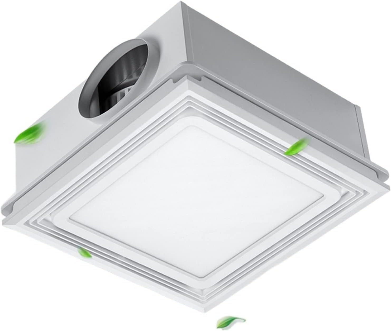 Ventilador Extractor Ventilador de escape de techo integrado con luz, combo de iluminación de ventilador de ventilación de cocina y baño de 30 × 30 cm, ventilación de escape de montaje de techo fuerte