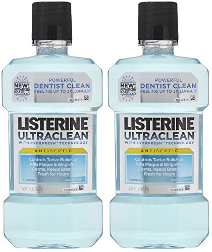 Listerine UltraClean Mouthwash, Arctic Mint, 16.9oz, 2pk