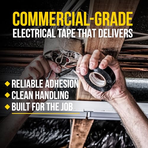 Image of Scotch Vinyl 700 Electrical Tape, 1 Roll, Black, 3 /4-in x 66-ft, General Purpose, Commercial Grade, Rated for Temperatures Up to 194-Degree, Highly Flexible, Stretchy & Conformable (700)