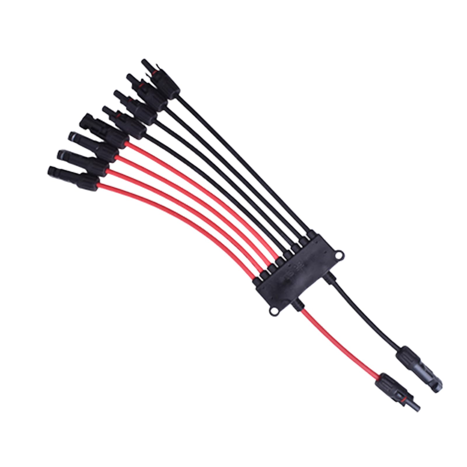 Solar Power Extension Panel Wiring Splitter Connector, Red and Black Y Shape Solar Cable Splitter Task Solar Splitter Solar Power Cable Adapter Panel Wiring Connector Y Shape Red
