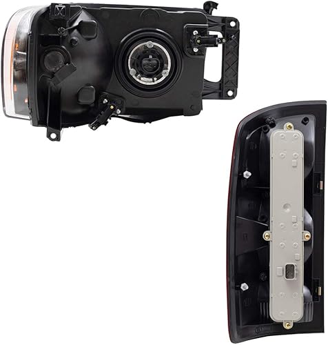 Miniatura 4 de Brock Juego de 4 faros halógenos de repuesto, luces traseras con placas de circuito compatibles con camionetas 1500 2002-2005