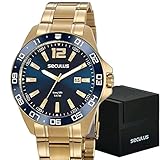 Relógio Seculus Masculino Ref: 20809gpsvda2 Casual Dourado