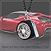 TSTESE Car Wheel Hub Shape Ornament Rearview Mirror Hanging Pendant Decor Automotive Rear View Swinging Decoration Interior Unique Ornaments Zinc Alloy Charms Accessories (White)