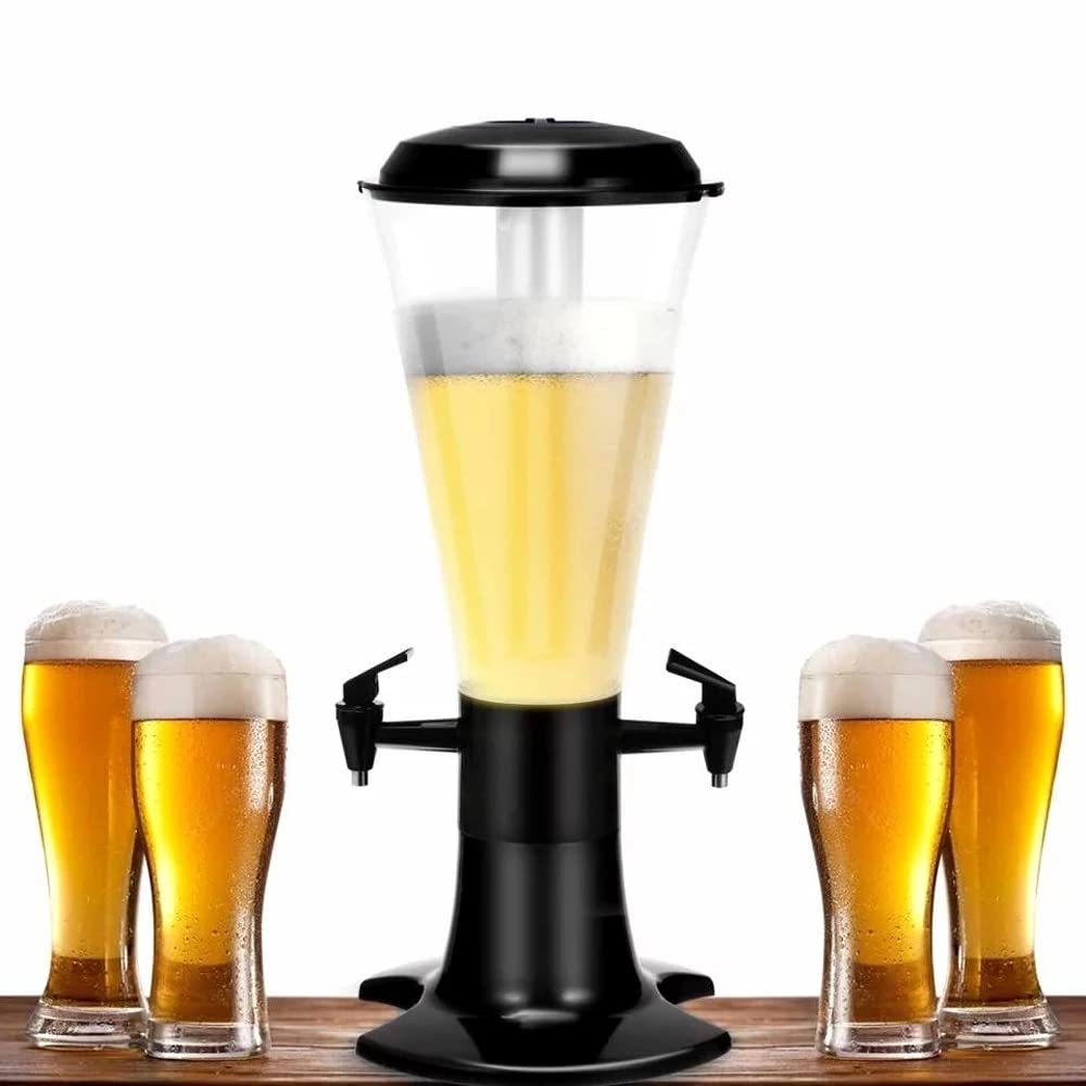2 grifos dispensador de torre cerveza barril 3L con DIRIGIÓ Luces for agua bebidas frías bar buffet fiesta en casa
