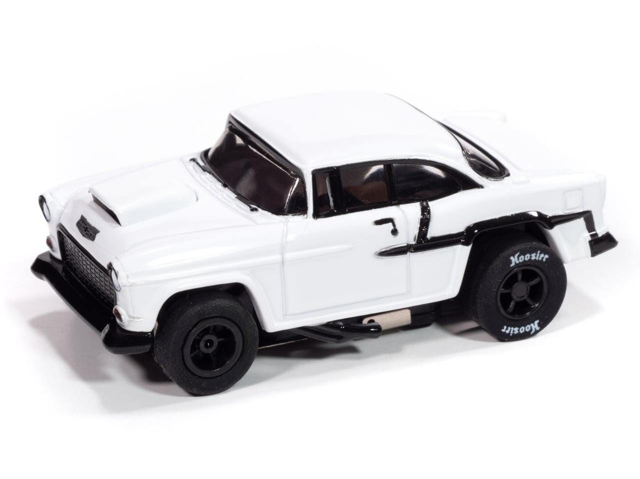 SC417-1W Auto World Xtraction 1955 Chevrolet Bel Air (White) HO Scale Slot Car