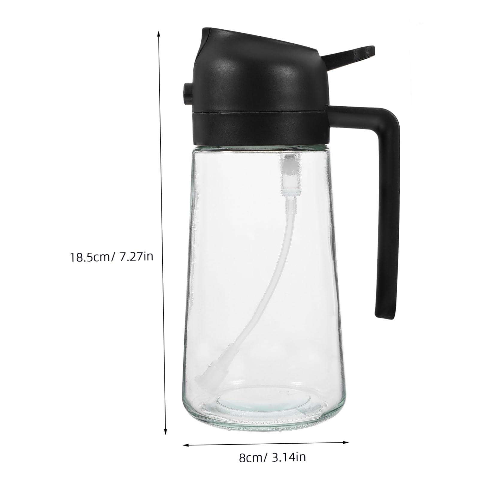 Ciieeo Oil Sprayer Press Type Cooking Glass Oil Sprayer Bottle Oil Mister for Kitchen Leakproof Oil Dispenser