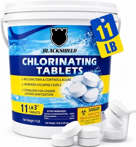 BLACKSHIELD Chlorine Tablets, Stabilized Chlorinating Tab 3 Inch ...