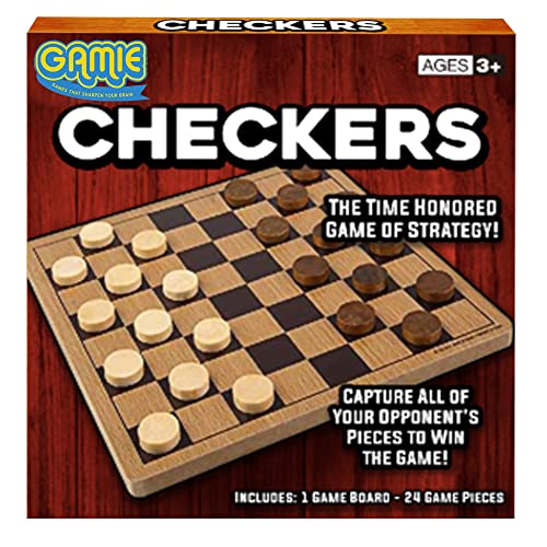 Juego de Mesa Gamie Damas de Madera 10 pulgadas miniatura 7