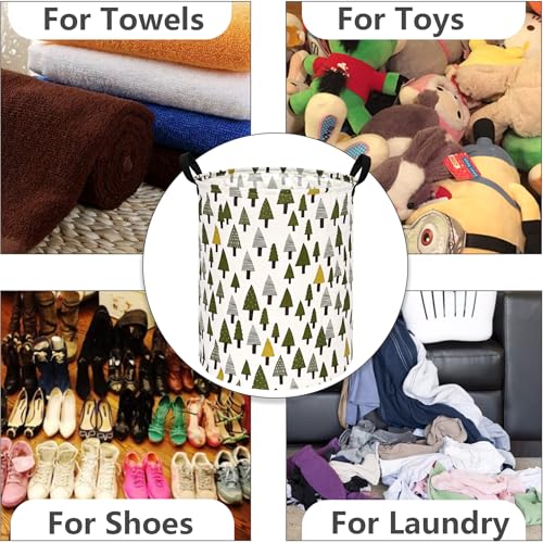 Image of Round Laundry Basket Storage Bins Nursery Hamper Gift Baskets for Home,Office,Home Decor