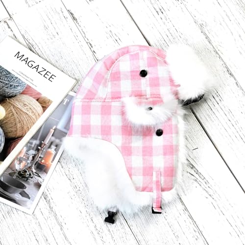 Image of ONWAY Trapper Hat Winter Hats for Women Men with Faux Fur Ear Flaps