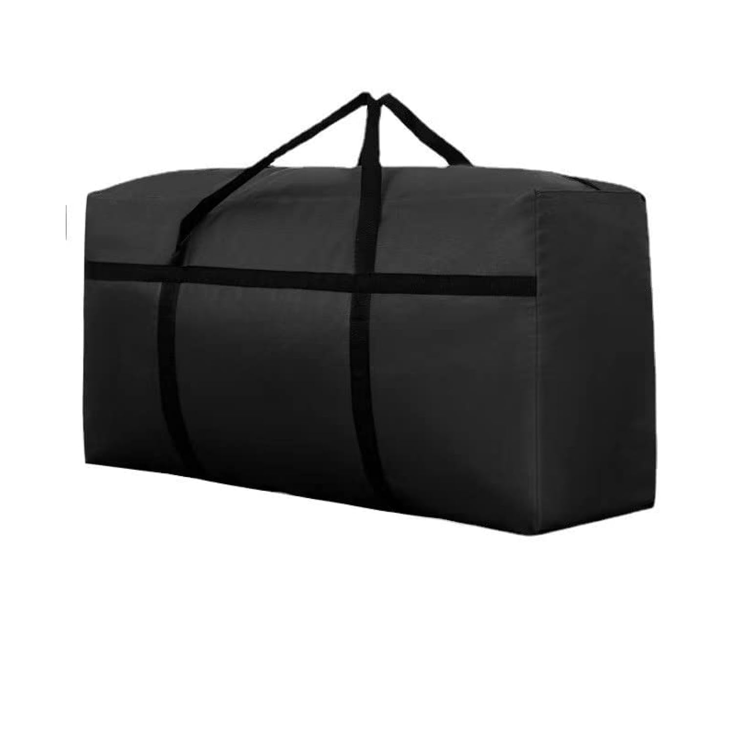 CLINESNUJOOM XXL Moving Travel Bag 35Kg,Waterproof Oxford Storage Bag with Zippers Shopping Reusable Large Heavy Bags for Duvets/Bedding/Clothes/Moving/Traveling (Black(L-75 * 50 * 30cm))