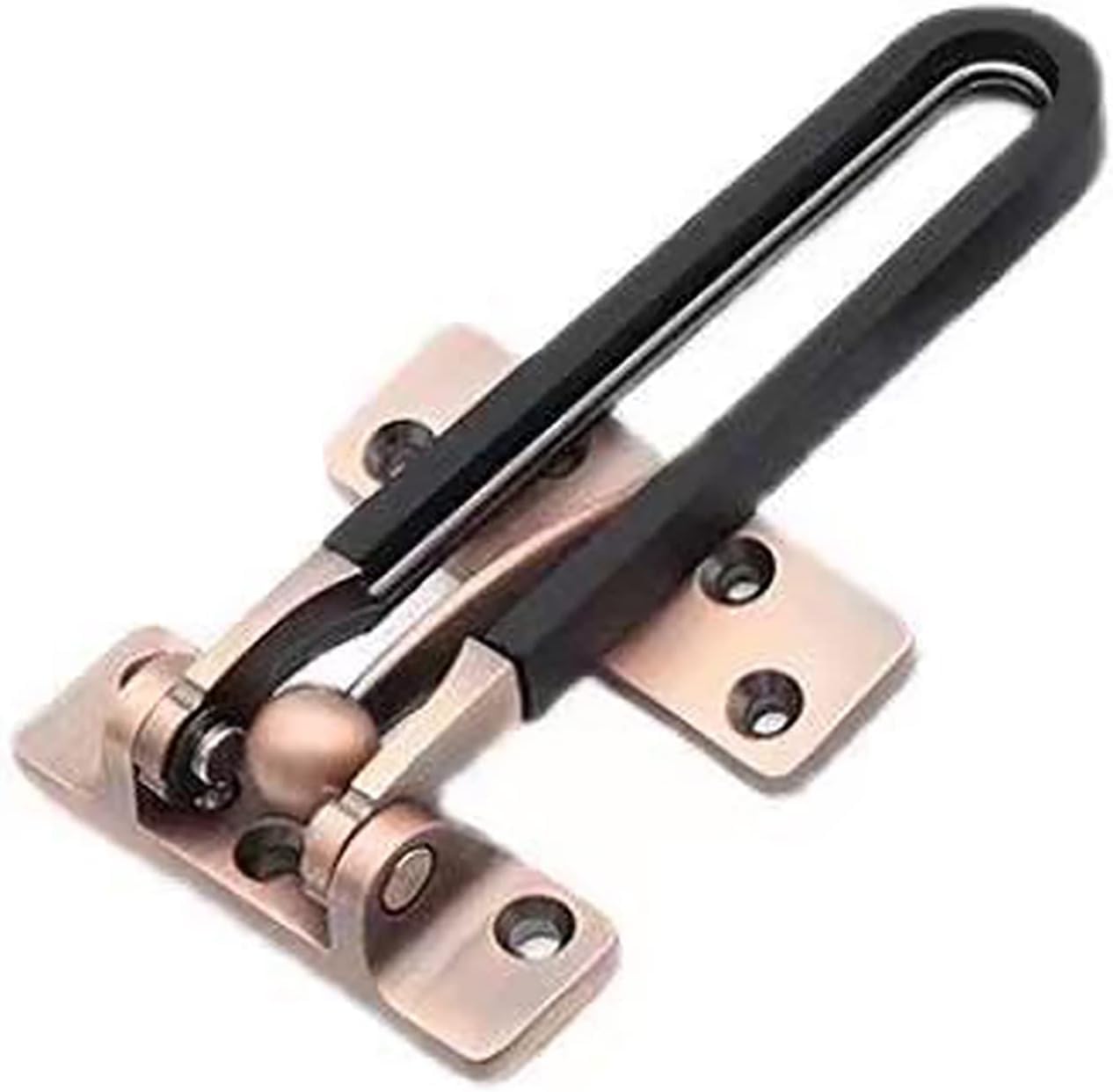 Door Latch， Invisible Door Security Chain Lock Latch Zinc Alloy Multicolor for Hotels Apartments Homes(Red Patina)