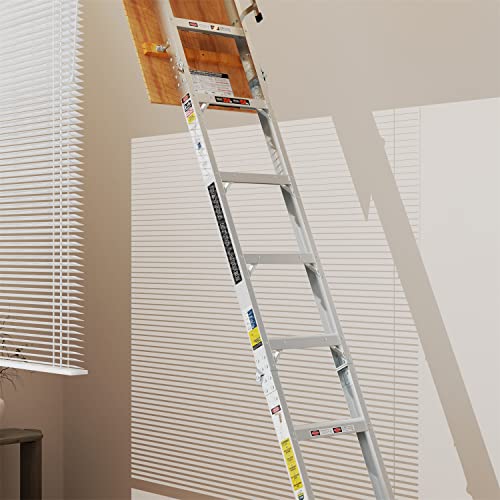 Wtravel W134355812 Aluminum Attic Ladder Pull Down Loft Stairs Folding Retractable Household Manual Lifting thumb #7