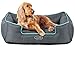 Pecute Panier pour Chien Lavable en Machine, L 79x66x23cm, Coussin Chien Dehoussable Imperméable Anti-Poils, Lit pour Grand Chien Indestructible Respirant en Tissu Oxford Frais en Été