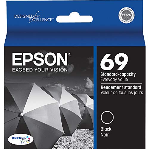 EPSON T069 DURABrite Ultra Ink Standard Capacity Black Cartridge (T069120) for select Epson Stylus and WorkForce Printers