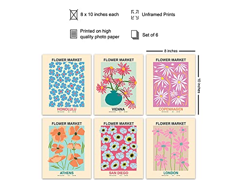 Abstract Minimalist Wall Art & Decor - Mid Century Modern Wall Art - Aesthetic Pictures Set - Gallery Wall Art - Museum Poster - Flower Market Sign - Contemporary Wall Art - Matisse Style Poster Print #TOP1