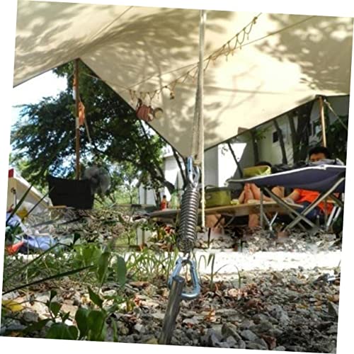 BRIGHTFUFU 5pcs High Strength Steel Tent Wind Spring Buckles Durable Wind Rope Buckle for Outdoor Camping Fixed Spring Hook for Tents and Awnings - Image 2
