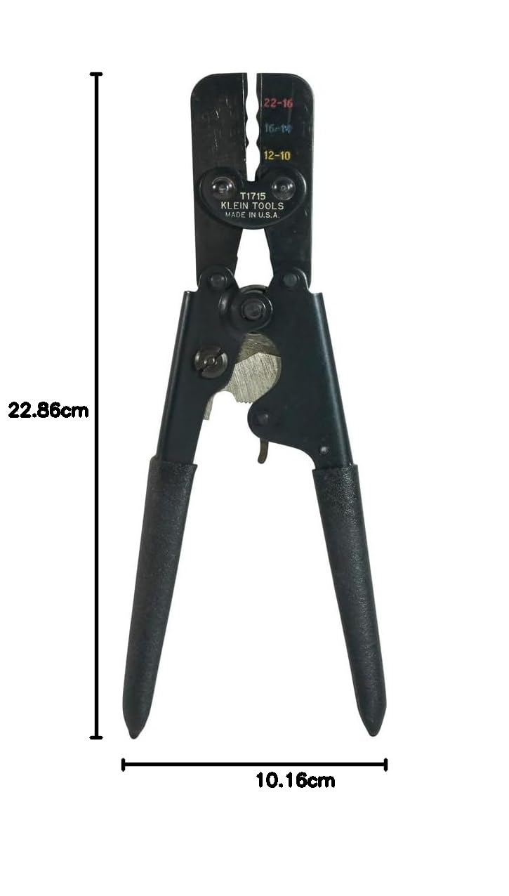 Klein Tools T1715 Vollzyklus-Ratschenklemmen, isoliert, Schwarz
