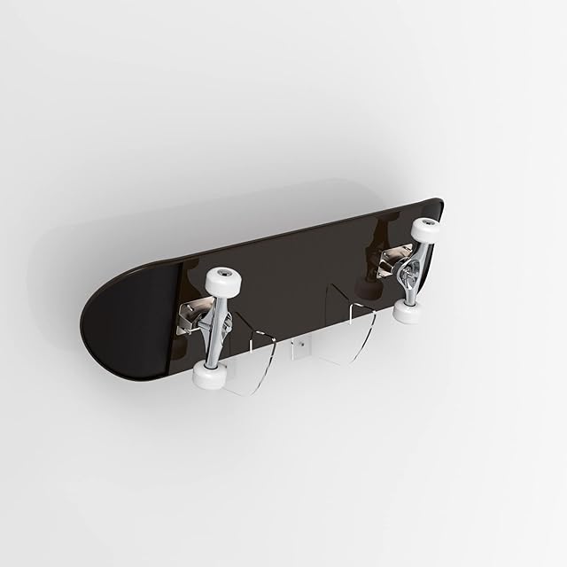 Plexico Pair of Clear Acrylic Skateboard Mounts Deck Wall Hanging Brackets/PM-20