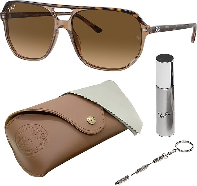 Ray-Ban RB2205 BILL ONE Square-Round Shaped Sunglasses for Men & Women with Official RAYBAN Eyewear Kit