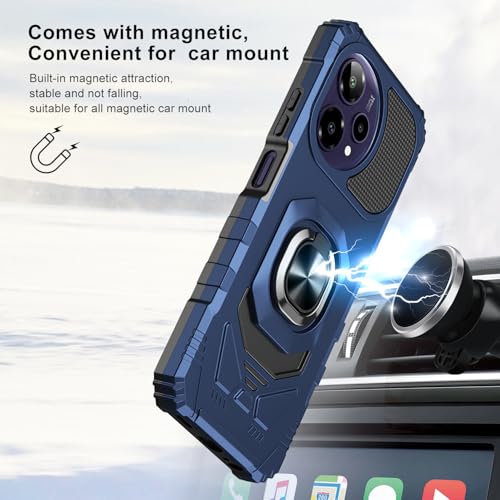 Coque de téléphone pour Cricket Icon Plus 2026 blindée avec anneau béquille