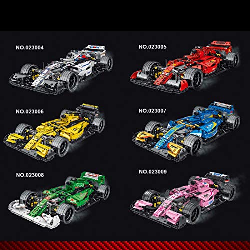 HEDI Mork Formel F1 Technik Rennwagen Bausteine, 1:14 Technik Ferrari F1 Modellbausatz, 100 Klemmbausteine Kompatibel… – Bild 7