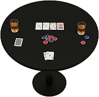 Vista 1 de Funda de fieltro para mesa de juego de cartas, póquer, mahjong, dominó, puente y juego de mesa, mantel elástico ajustable para mesas redondas de 36