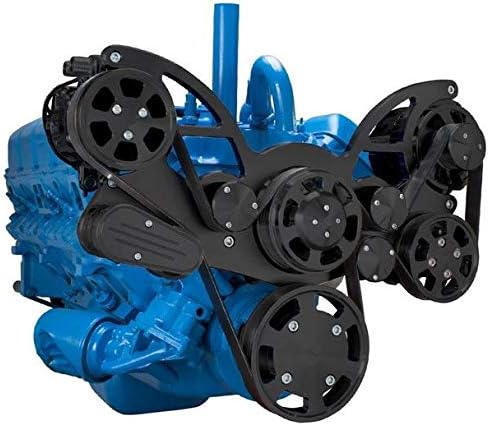 All Inclusive Black Serpentine System for AMC Jeep 304 360 and 401 Engines