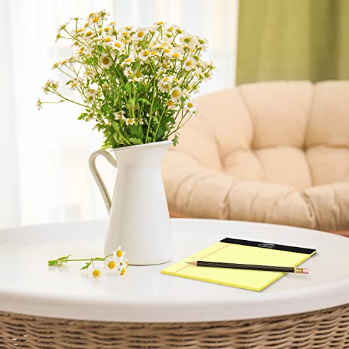 Alitte Yellow Legal Notepads 5X8, Pack Of 6 - Perforated Legal Ruled Writing Pad - Premium Thick Paper, No Ink Bleeding - Blank Legal Pads For Home, Office, School, Business - 50 Sheets Per Notebook #TOP5