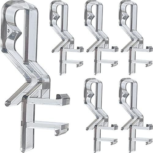 Hidden Channel Valance Clips 1-7/8inch 10pcs Clear Color for Faux and Real Wood Window Blinds...