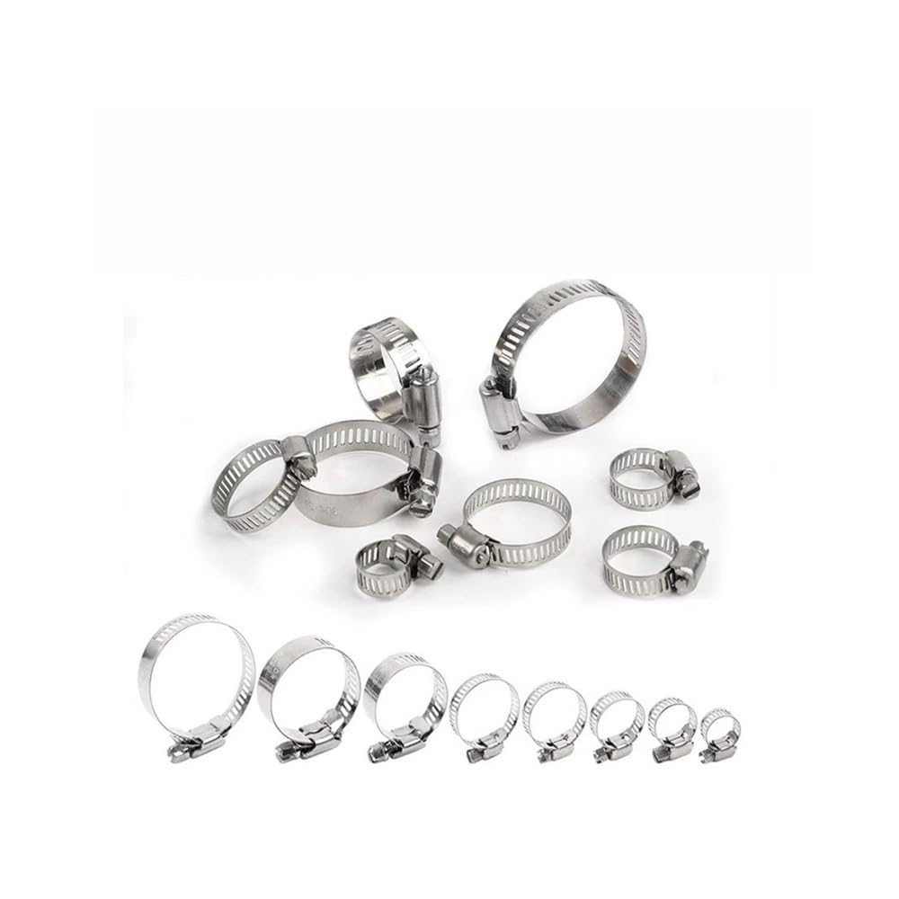 5-10Pcs Stainless Steel Adjustable Worm Gear Hose Clamps 8-152mm Metal Pipe Clamp(78-101mm 5pcs)