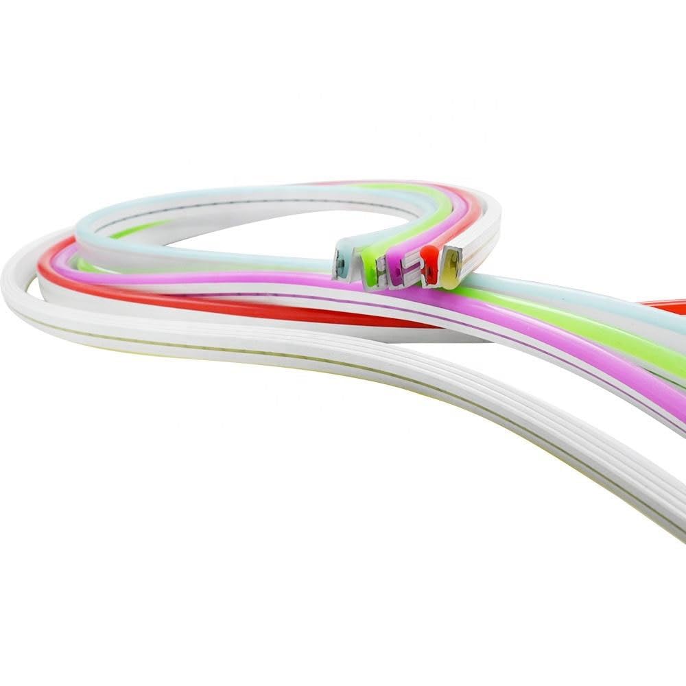 Tira de luz de neón LED de silicona de 5M, cinta de cuerda impermeable Flexible de 12V, 1 Uds.