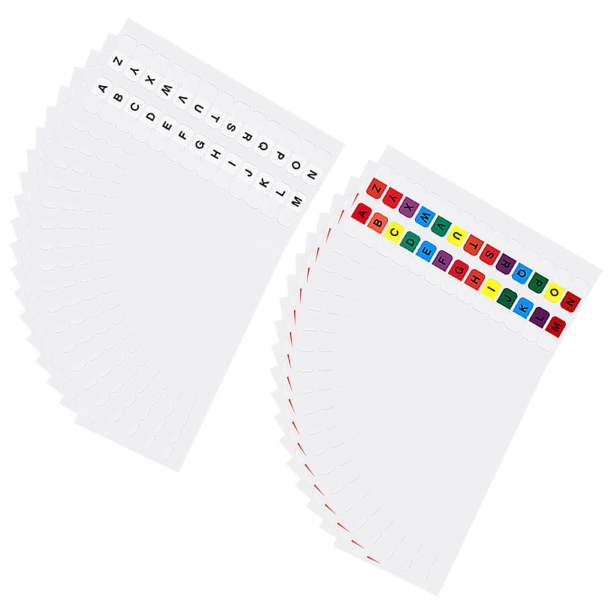 Uonlytech 4 Set Schede Indicatori Adesivi Colorati Per Quaderni Etichette Alphabetiche Per Segnalibri E Organizzazione Per Ufficio E Studio 30 Fogli*4