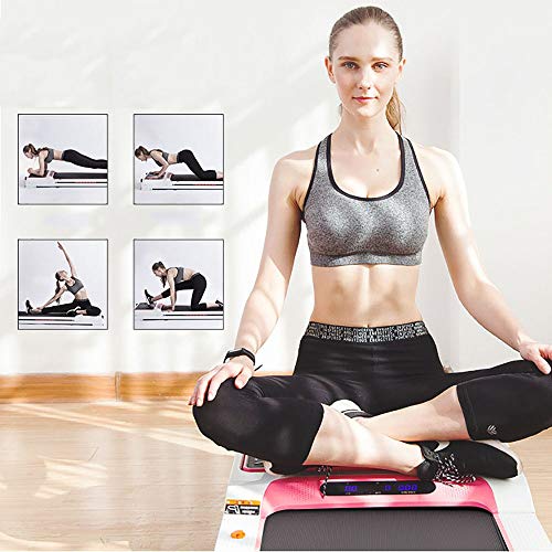 Image of 2-in-1 Treadmill Multi-Function Shock Absorption Mute Mini Electric Walking Machine LED High-Definition Screen Ipad Rack Vibration Plate App Intelligent Map System