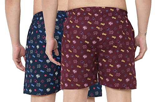 Image of ANNI DESIGNER Men's Cotton Blend Modern Relaxed Floral Boxer Shorts