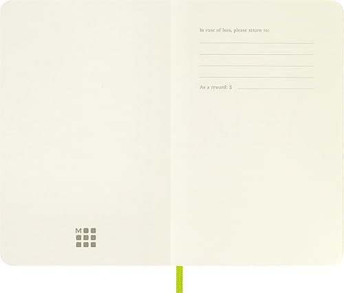 Miniatura 5 de Moleskine - Cuaderno clásico, tapa blanda, tamaño de bolsillo (3.5 x 5.5 pulgadas), liso/en blanco, verde limón, 192 páginas Verde Limón,Negro