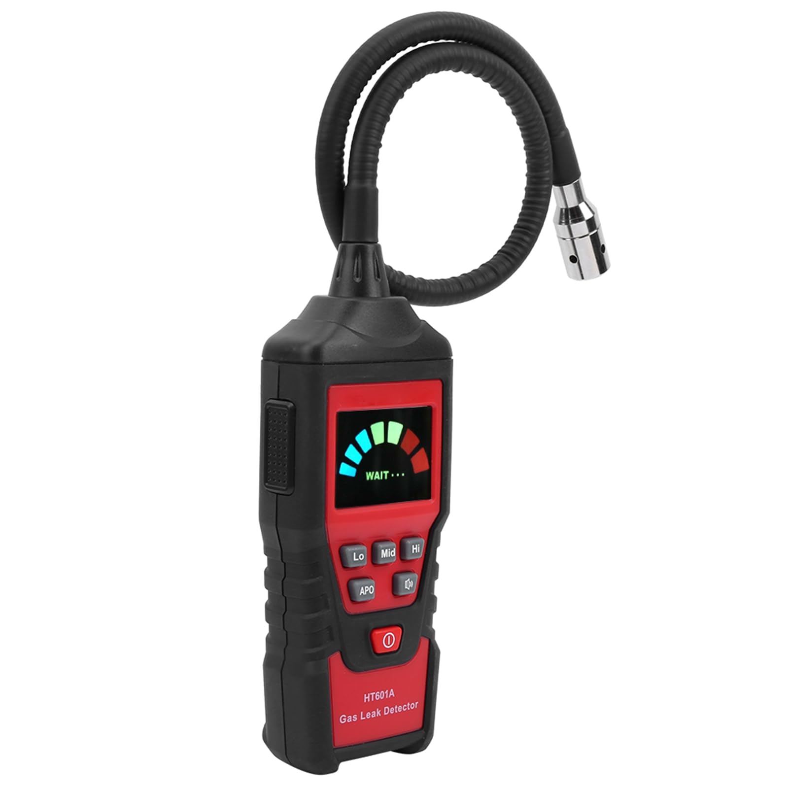 Jiawu Detector de Gas Portátil HT601A Analizador de Probador de Fugas de Gas Natural con Sonda Flexible de 40 Cm Pantalla LED Alarma de Reinicio Automático para el Hogar, Cocina, Baño, Transporte de