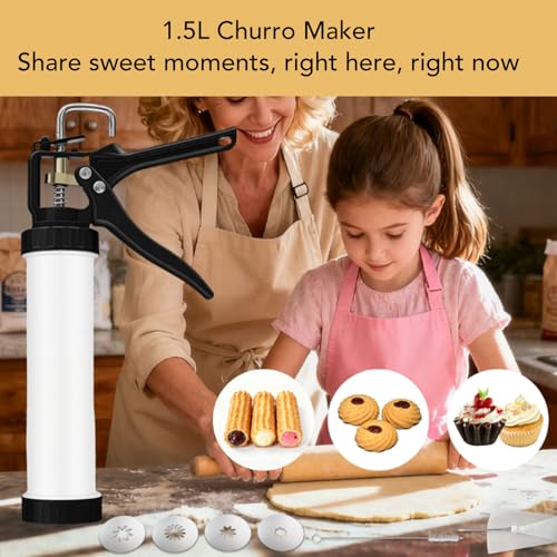 Machine à churro avec embouts de précision et poussoir ergonomique pour des chichis inratables - 3