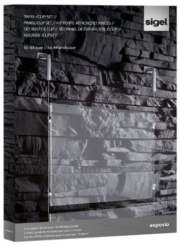 Preisvergleich Produktbild Sigel SE112 Schaufensterdisplay exposio, Ergänzungsset: 2 Acryltafeln A4 quer