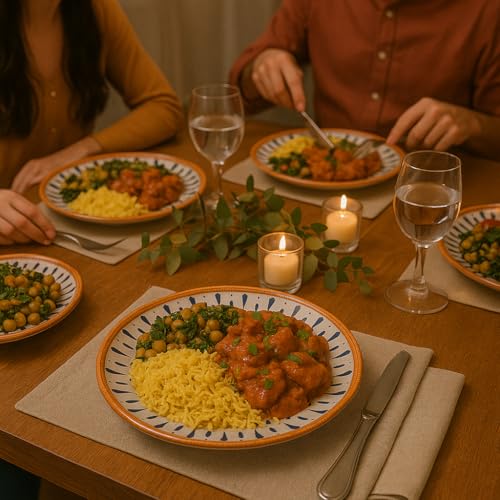 Image of YELONA Ceramic Plate Set of 6 | 8-Inch Dinner Plates | Droplet Pattern | Lead-Free Microwave & Dishwasher Safe Porcelain | 20 CM | Japanese Aesthetic