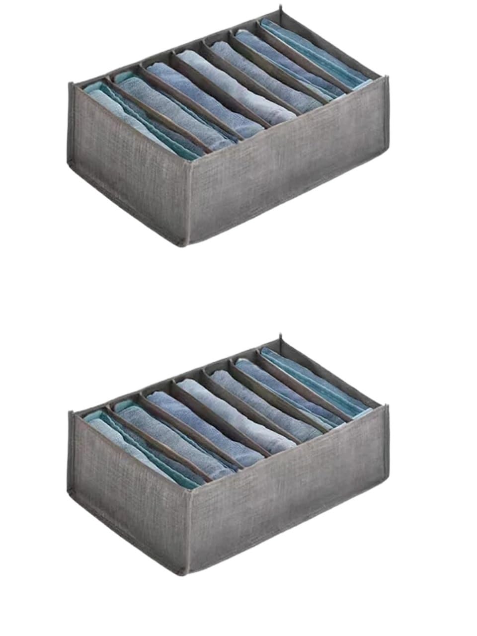 Organizador de cajones para Ropa Interior, Caja de Almacenamiento para Calcetines, Sujetador, 2 Piezas, Ropa, Pantalones y Vaqueros, Armario, Corbata, Camiseta.