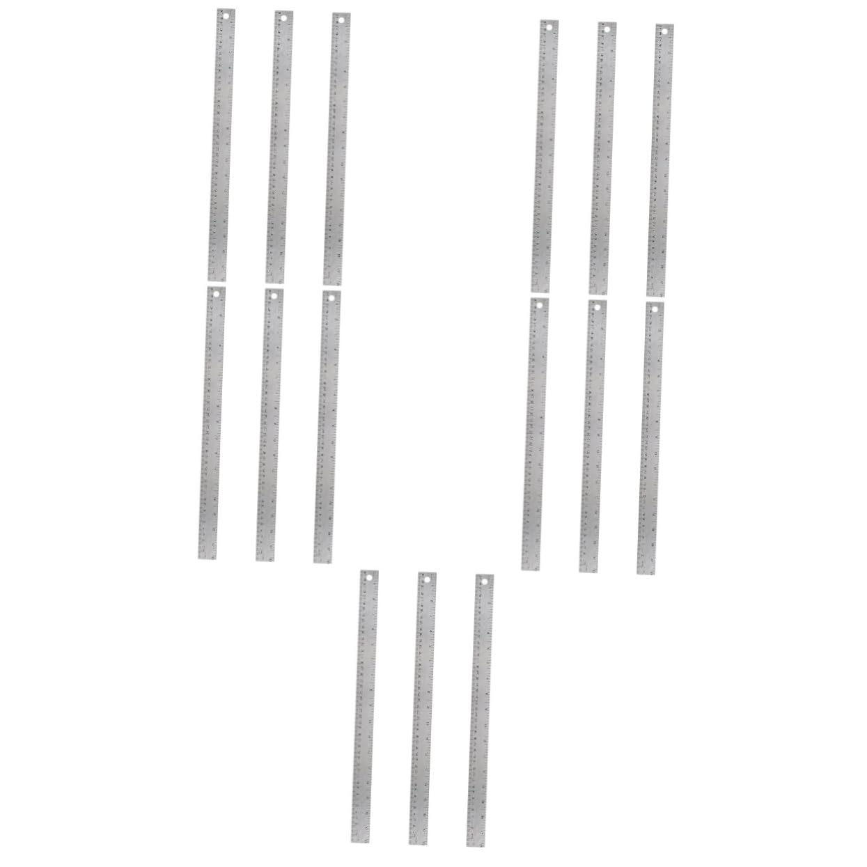 ARTIBETTER 5 Set Righello Di Sughero Scala Righello Portatile Per Studenti Sostenuto Accessorio Per Studenti Comodi Righelli Di Supporto in Sughero Acciaio Inossidabile Argento 3 Pezzi * 5