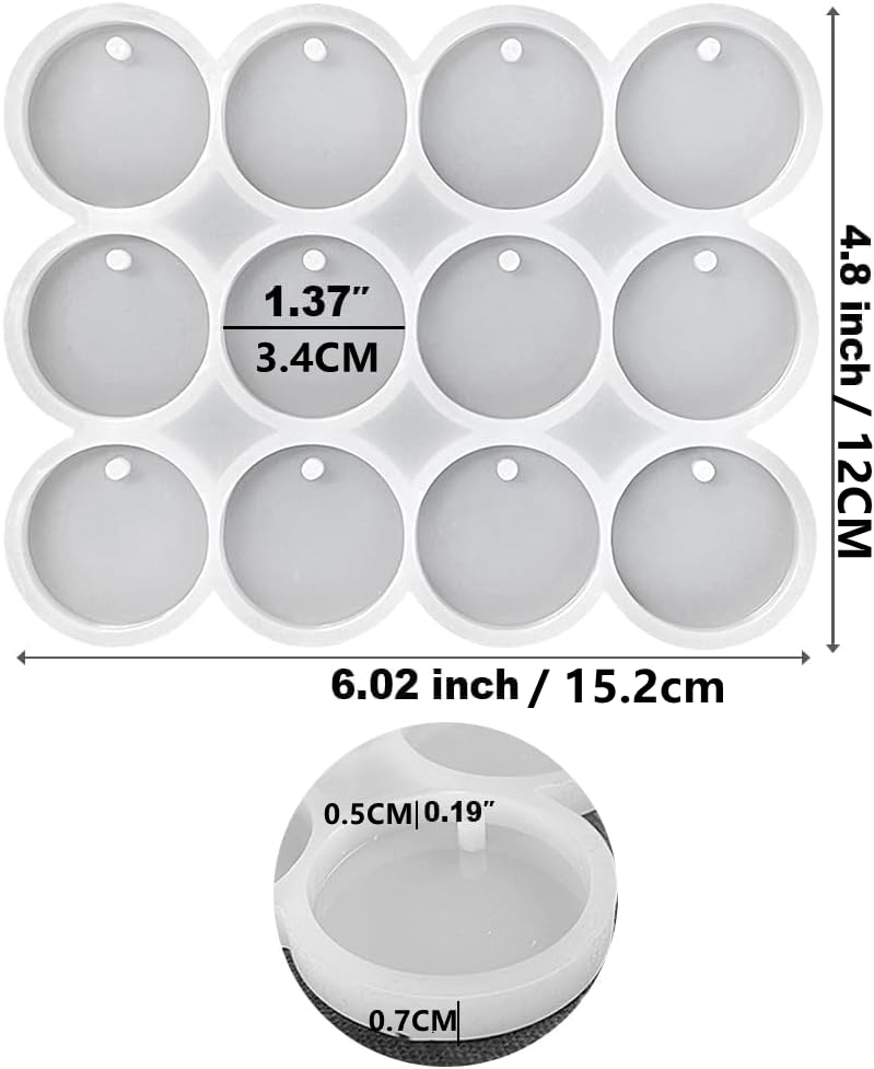 20-teiliges Epoxidharz Set - Silikonformen Für Schlüsselanhänger & Schmuck