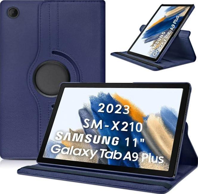 Samsung Galaxy Tab A9+、ケース、MSDカード、 付属品多数 Caseous® Synthetic Leather 360 Rotating Flip Back Cover Case for