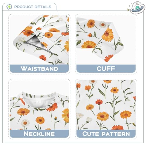 JUNZAN Safari Calendula White Little Kids Hooded Sweatshirt Long Sleeve Sweatshirt With Hoodie Camping 4T3