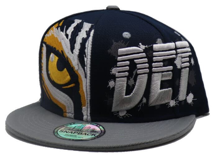 Detroit New Leader Premium Splash Eye of The Tiger Blue Gray Era Snapback Hat Cap miniatura 2