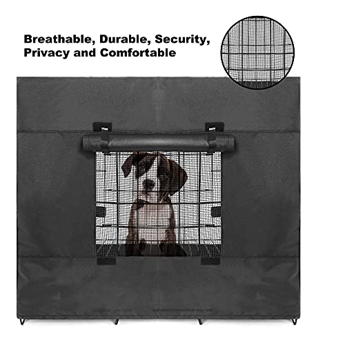 Dog Crate Cover, Waterproof Durable Oxford Pet Kennel Cover Outdoor Indoor Door Wire Dog Cage Protective Cover Universal⦠- Image 6