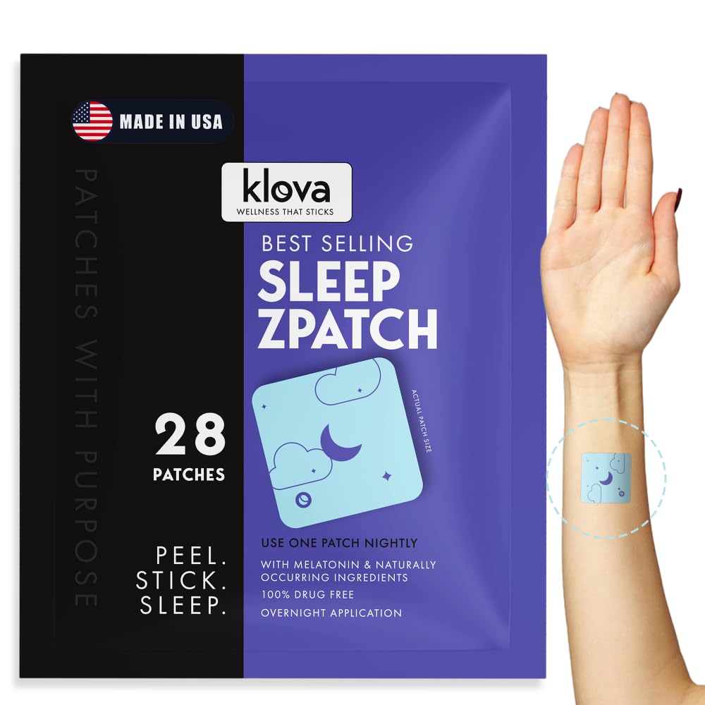 Klova Extra Strength Sleep Patches for Adults | Natural Sleep Aid with 6mg Melatonin, Valerian & L-Theanine | Non-Habit-Forming Deep Sleep Support for Men & Women | 28 Patches — Amazon image 8
