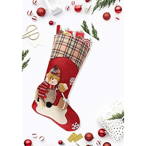 Alytimes 18-Inch Snowman Christmas Stocking Cover