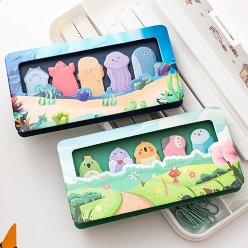 750 Mini Niedliche Haftnotizen Tier Haftnotizen für Lehrer Klassenzimmer Selbst Haftnotizblöcke Notizen Notizen Seite Marker Flaggen Home Office Schulbedarf